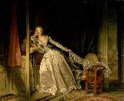 Jean-Honore Fragonard The Stolen Kiss oil on canvas